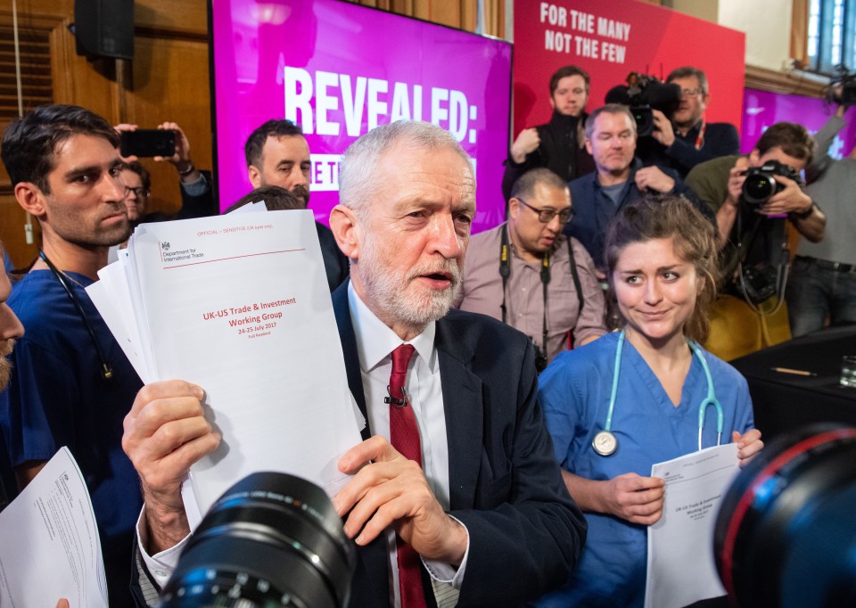 Jeremy Corbyn unwittingly used government documents stolen by Russian hackers to claim the NHS ‘was up for sale’