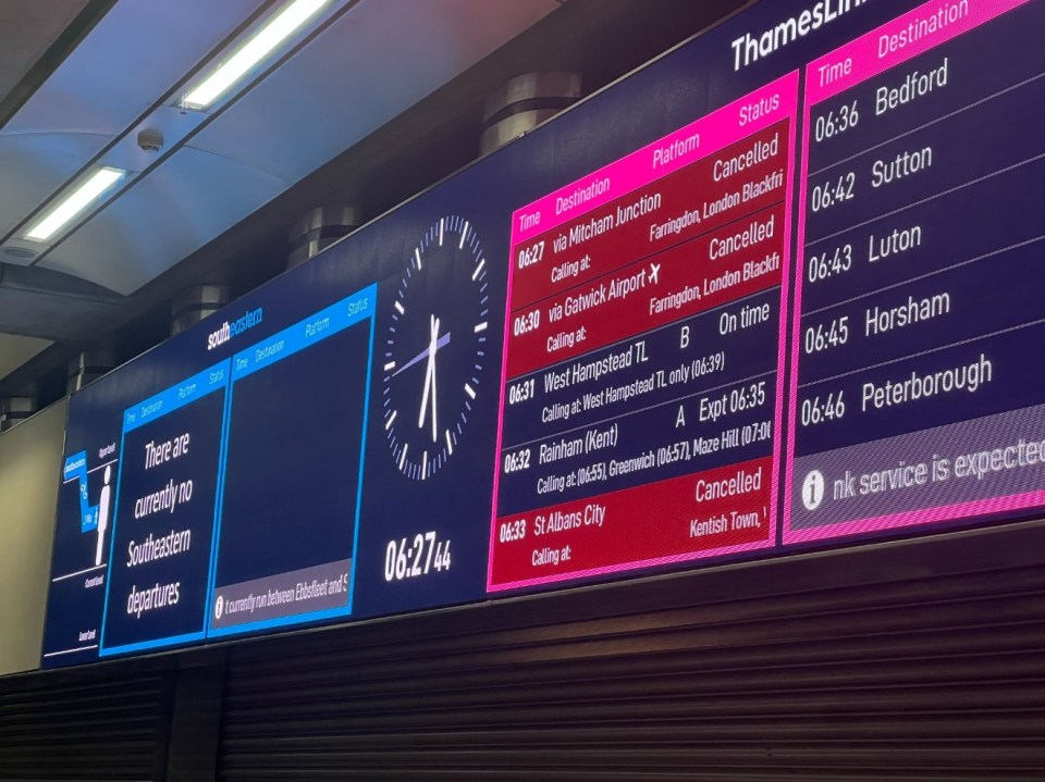 London St Pancras International is pandemonium amid cancellations