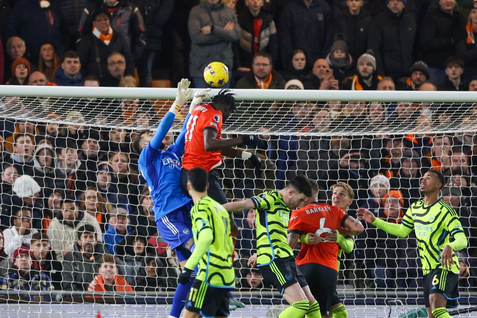 Elijah Adebayo pounced for Luton's second goal