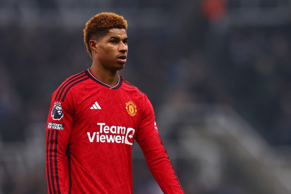 Rashford struggled before being subbed off in the second half