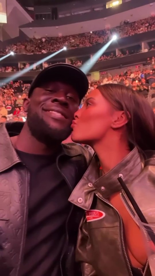 Maya kissed boyfriend Stormzy's cheek at the UFC fight