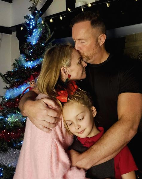 She shared the news of her diagnosis alongside this precious snap of her family