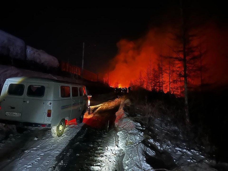 Two explosions hit oil tankers and blocked a nine-mile-long tunnel in Siberia