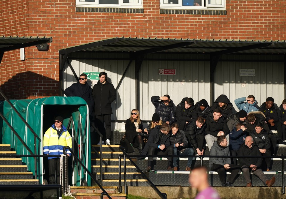 Sandro Tonali was spotted in the stands during the UEFA Youth League, Group F match at Whitley Park