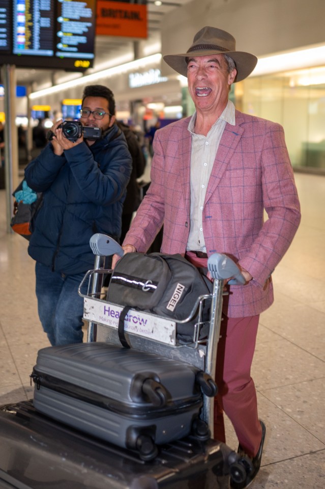 The politician looked back to his smart self in a pink blazer