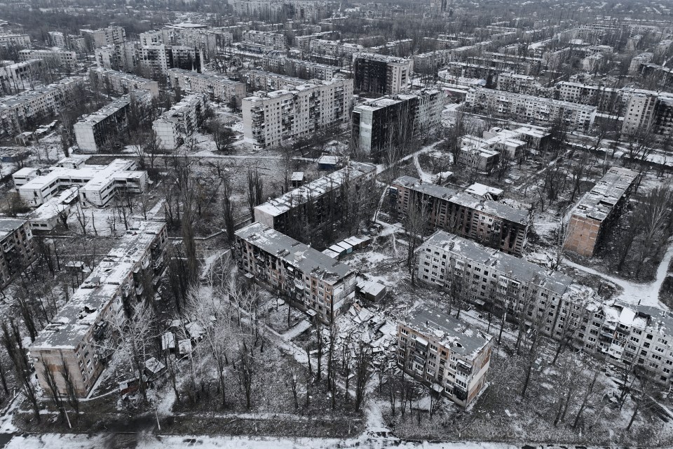 The shattered eastern city has barely one building left intact after Russia's recent onslaught