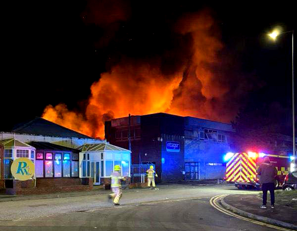 A huge explosion happened at the Treforest industrial estate yesterday - killing one