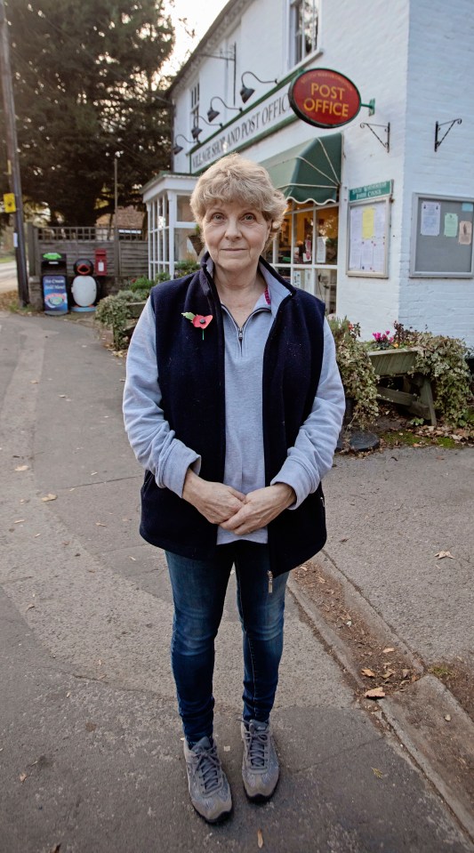 Passionate Jo Hamilton outside the village Post Office she was forced to sell