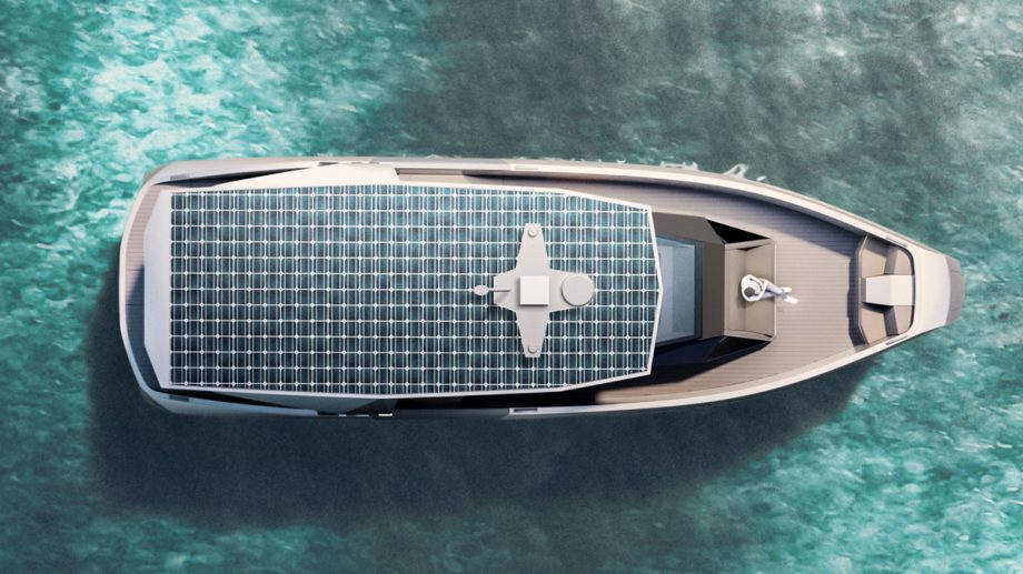 The solar panels and electric engine consume 80% less energy compared to traditional yachts