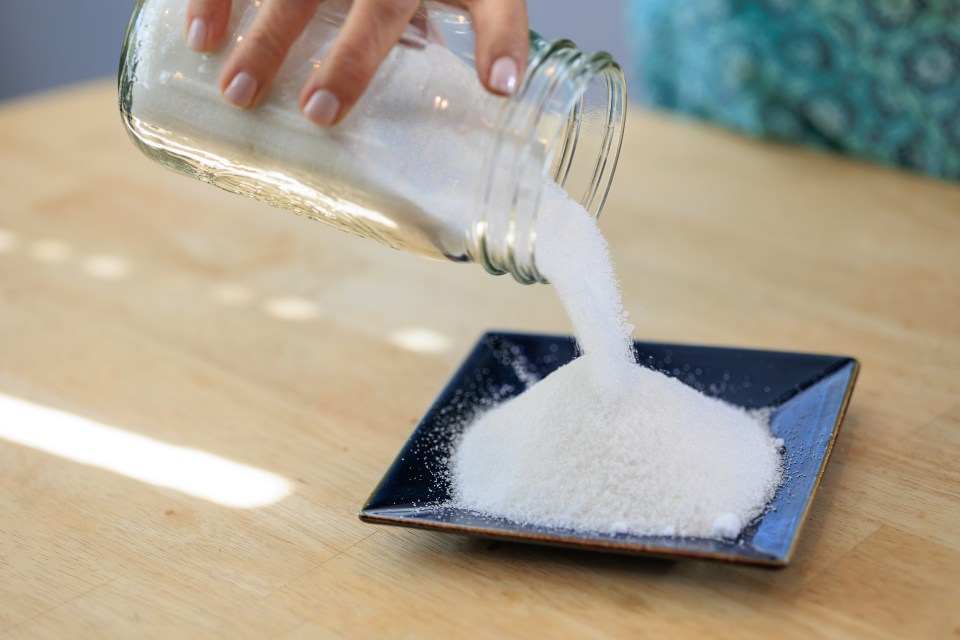 You can use household staples such as white sugar and food dye to make candy floss