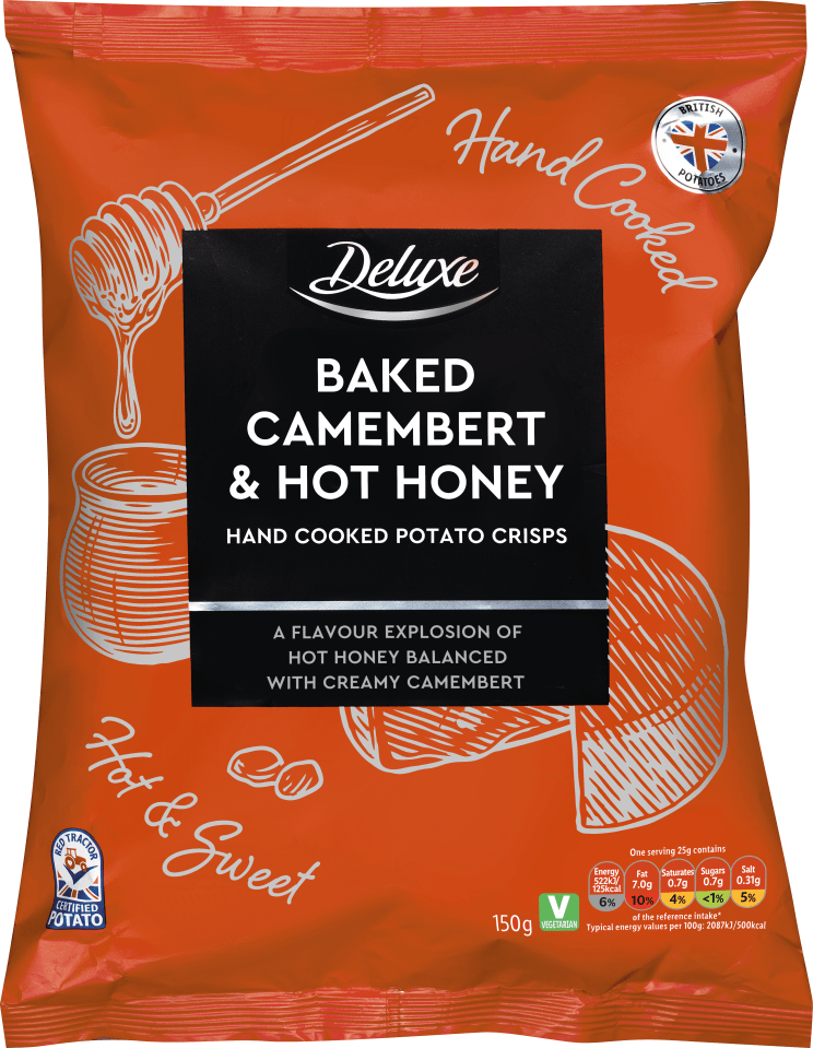 These crisps come with spicy honey and have a hot afterburn