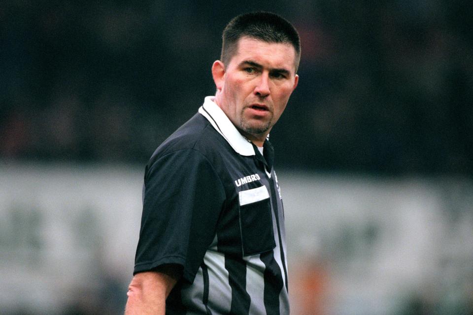 He refereed in the Premier League between 1995 and 2004