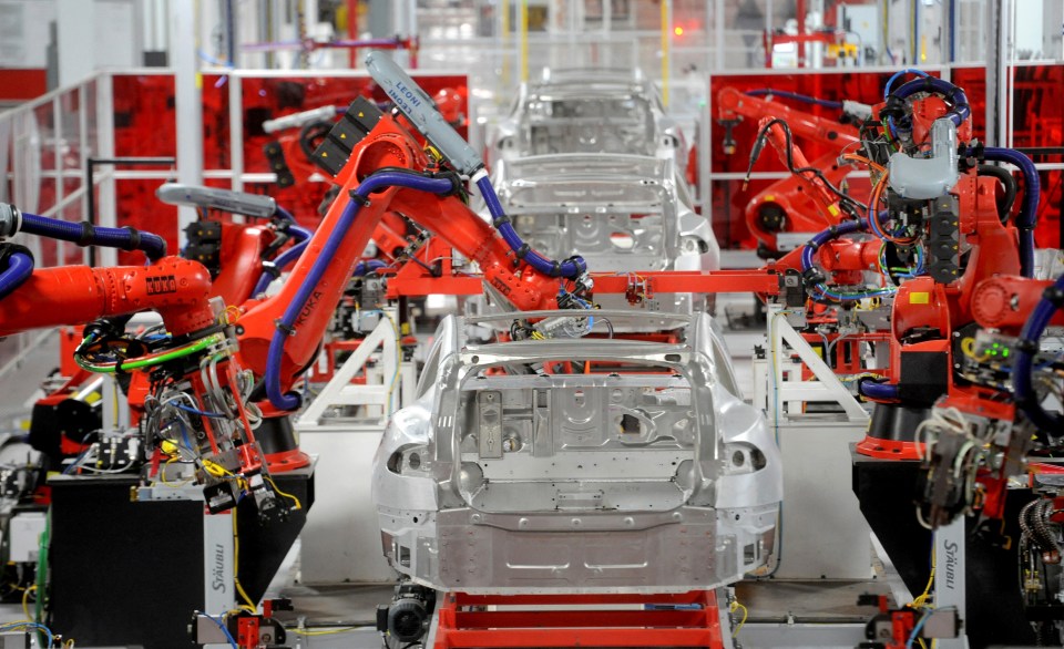 A 'trail of blood' was reportedly left along the Tesla factory surface