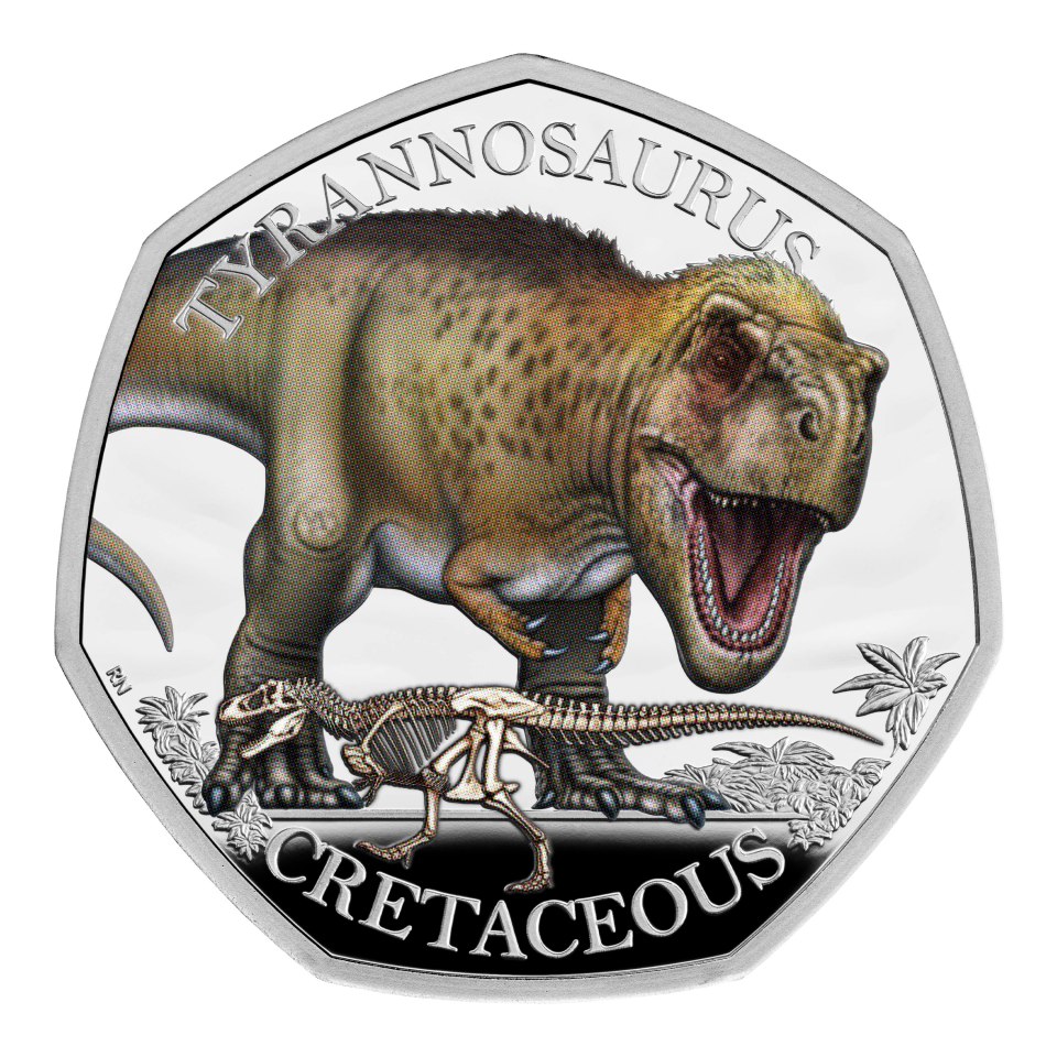 The Royal Mint have released a three-coin collection of Dinosaur 50p's