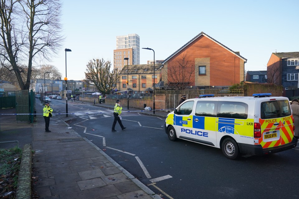 Three people were found with gunshot wounds after police were called at around 6.30pm