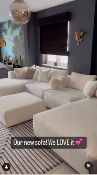 The mum-of-three was previously slammed by other mothers for having a white sofa with toddlers after she posted a glam transformation of her living room