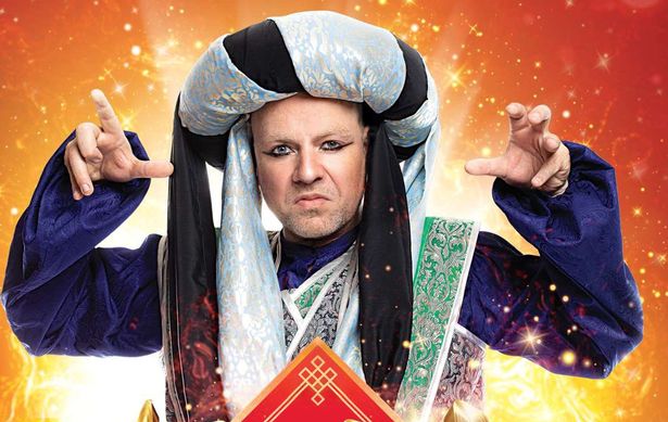 Rufus Hound was accused of  'racism and yellow-face' in the poster for his role as evil magician Abanazar in Aladdin