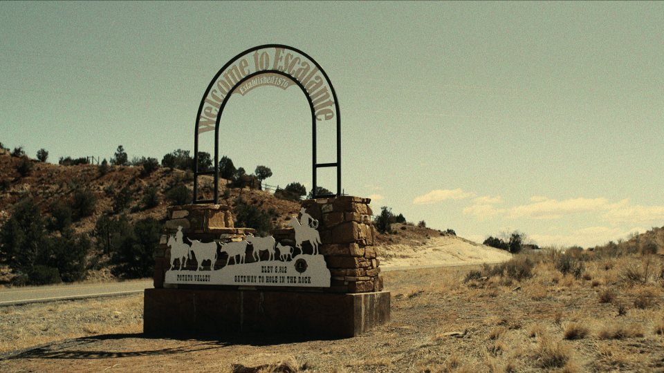 The camp was in the barren landscape of Utah