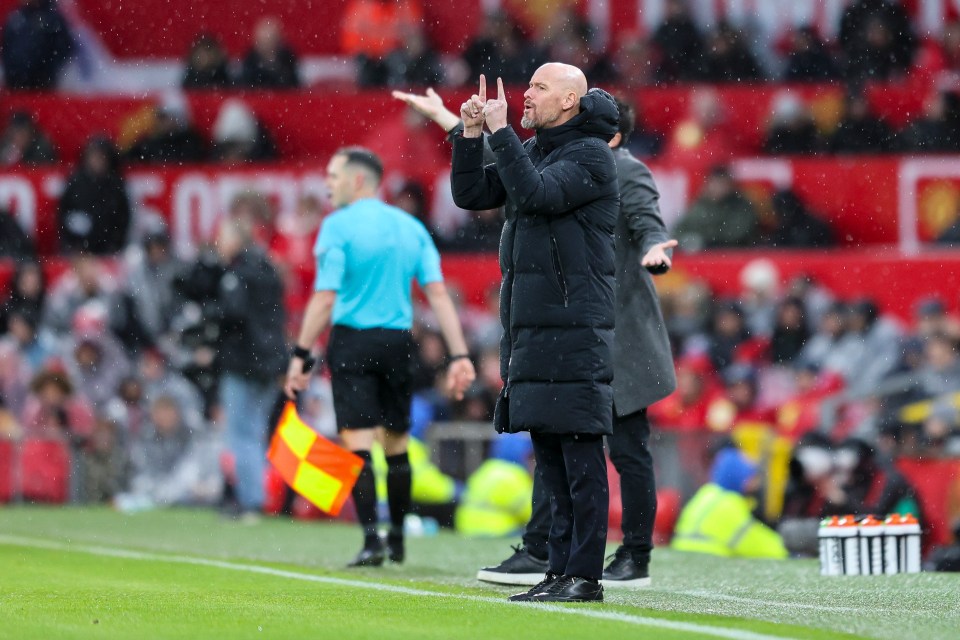 MANCHESTER, ENGLAND - DECEMBER 09: Head Coach Erik ten Hag of Manchester United during the Premier League match between Manchester United and AFC Bournemouth at Old Trafford on December 09, 2023 in Manchester, England. (Photo by Robin Jones - AFC Bournemouth/AFC Bournemouth via Getty Images)