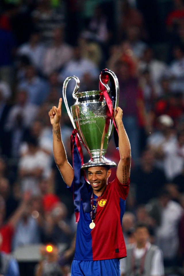 Thierry Henry finally lifted the Champions League after leaving Arsenal