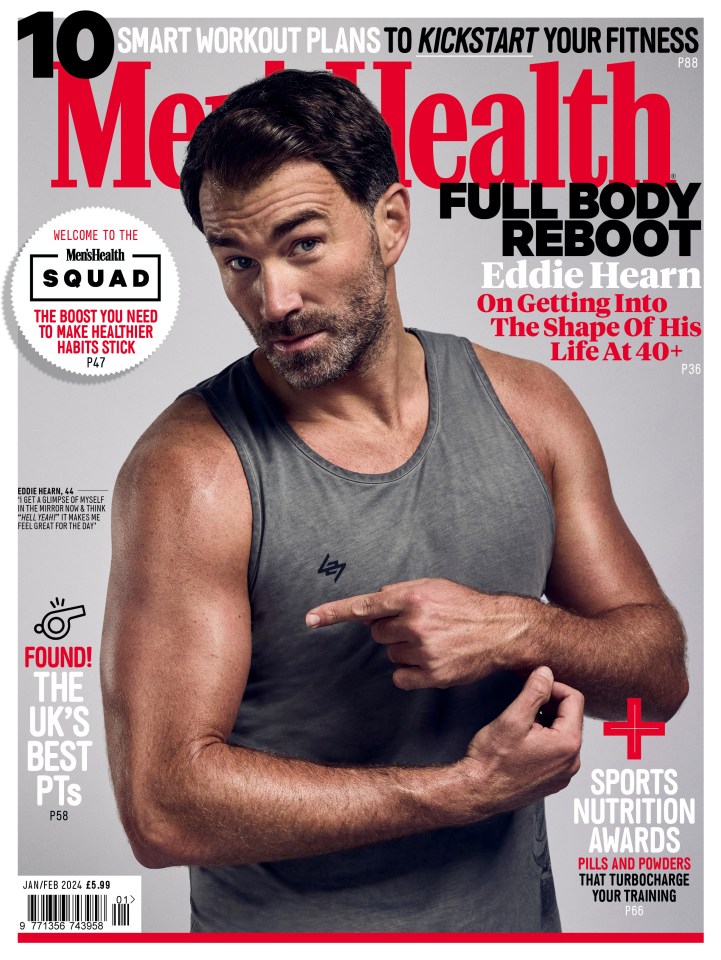 The boxing promoter is on the cover of Men's Health