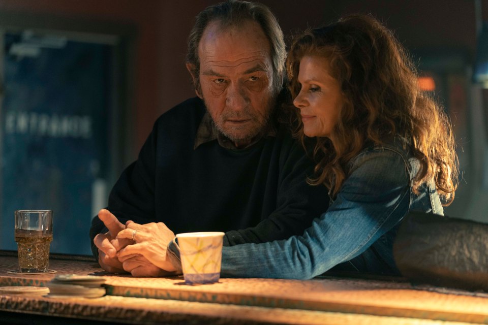 Tommy Lee Jones (left) and Lolita Davidovich (right) star alongside Wednesday star Jenna Ortega in Finestkind