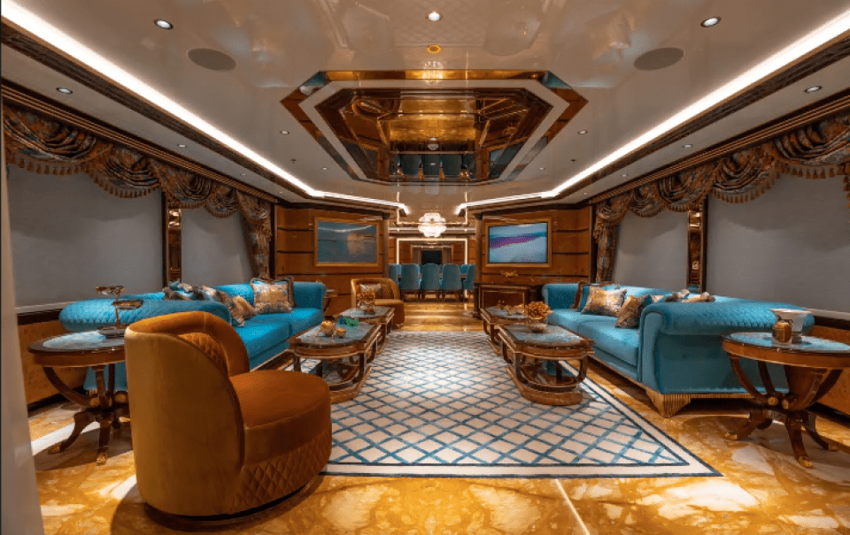 The boat can accommodate 18 guests in nine staterooms