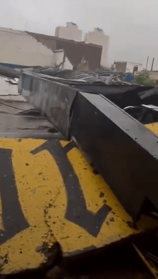 The devastation can be seen on the streets of Bahia Blanca