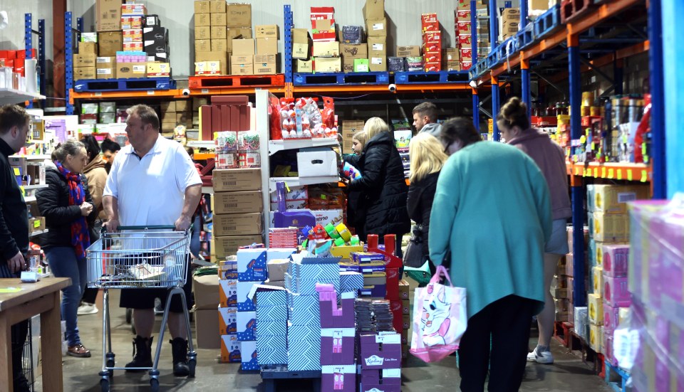 Shoppers were streaming through the door