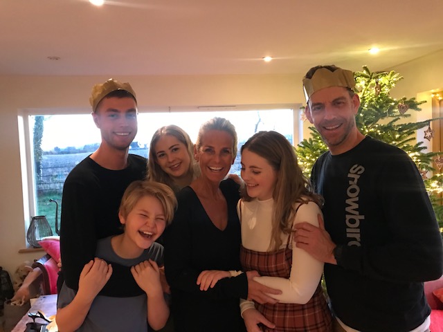 Ulrika will be single for the first time this Christmas (pictured with ex-husband Brian Monet and her kids)