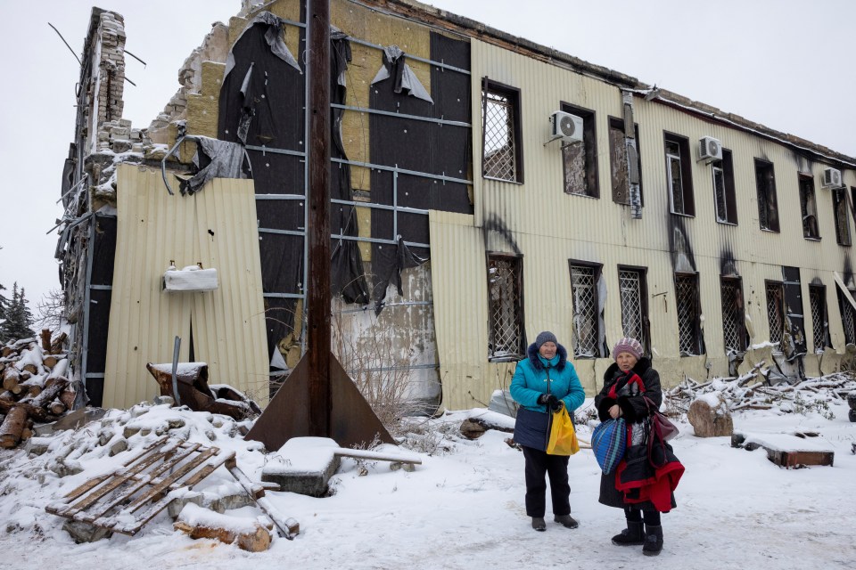 Civilians in Lyman, one of the war-torn six fronts