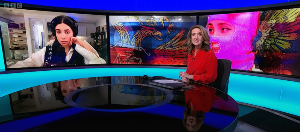 Victoria Derbyshire was forced to apologise after a Newsnight guest's VERY rude comment - leaving BBC viewers open-mouthed