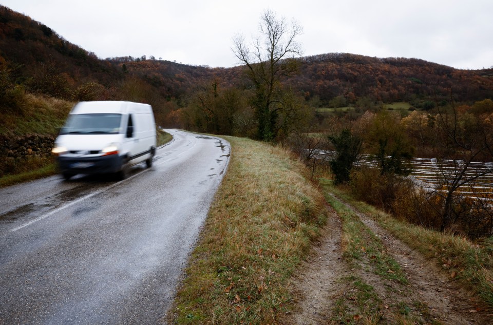 He picked Alex up along this stretch of road at around 3am on Wednesday