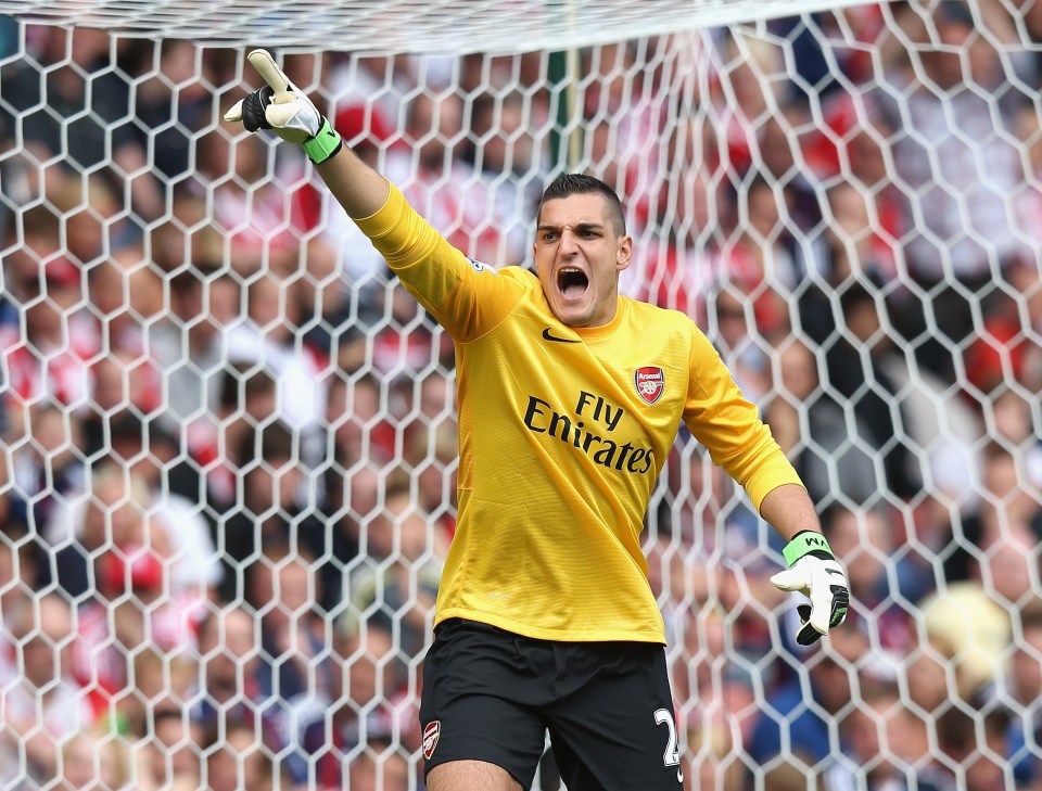 Vito Mannone previously played second fiddle at the Emirates