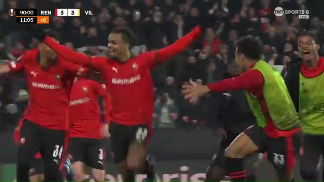 Lorenz Assignon led Rennes' ecstatic but short-lived celebrations