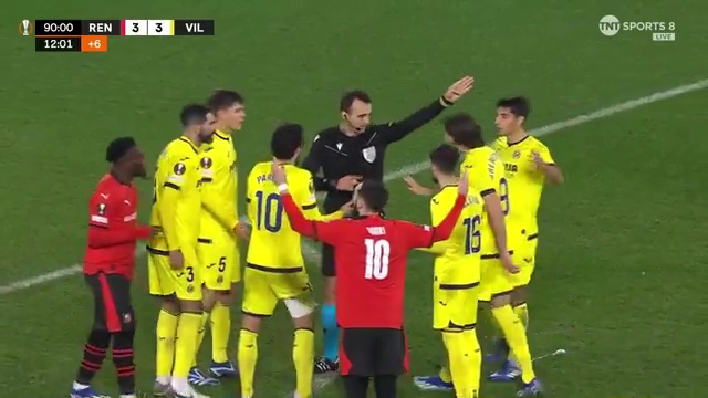 Both teams protested as they waited for the VAR verdict