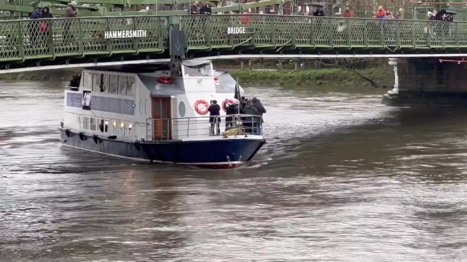 West Ham fans delayed getting to Craven Cottage for Fulham clash as boat CRASHES into Hammersmith Bridge