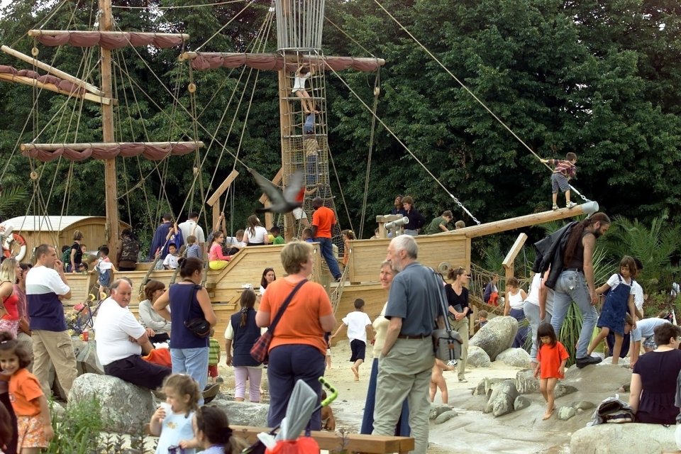 A giant pirate ship can be found in the Princess Diana Memorial Playground