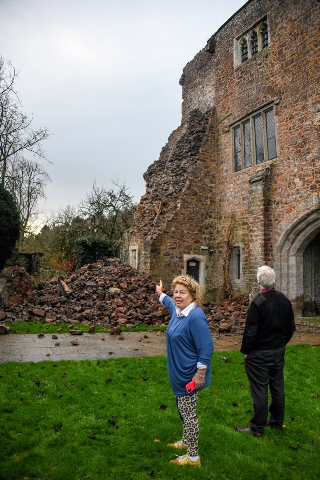 Bickleigh Castle, Devon, was rocked by Storm Gerrit