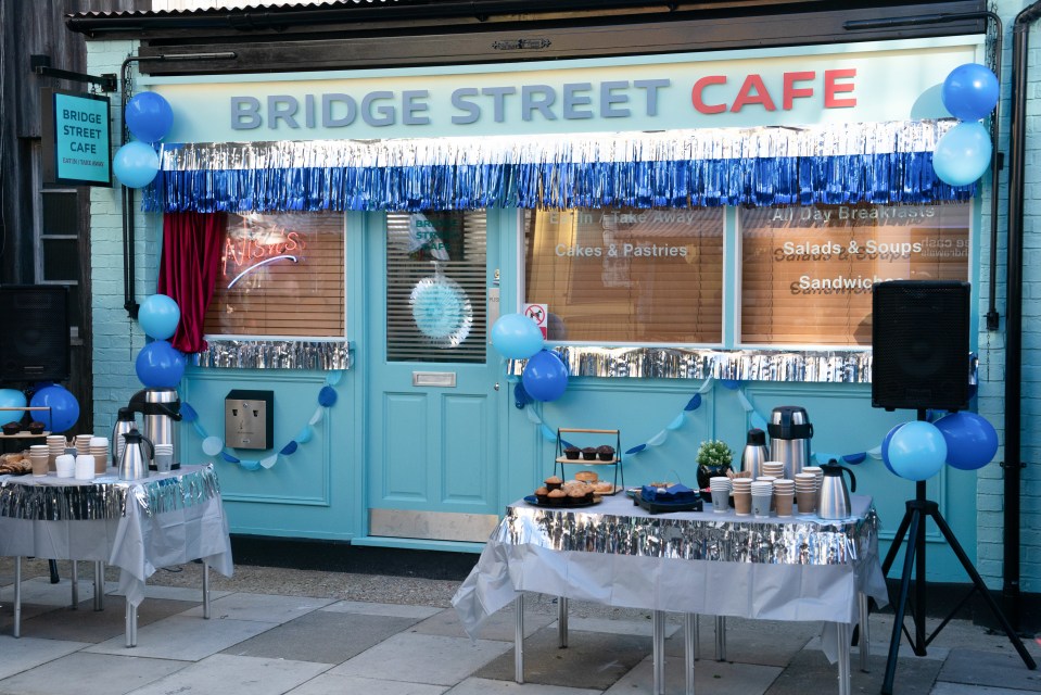 The cafe has been transformed complete with new neon sign of Nish's name