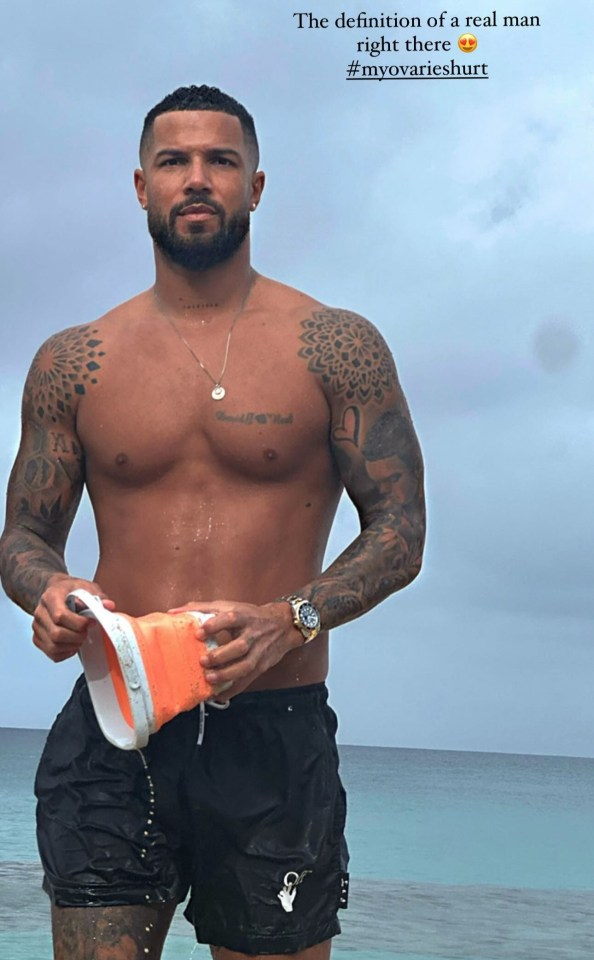 Cally Jane Beech posted a snap of her beau labelling him 'a real man'