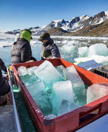 The ice is sent to Denmark before being shipped off to Dubai