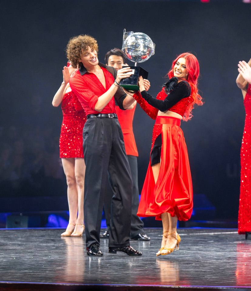 He lifted the glitterball trophy in Newcastle