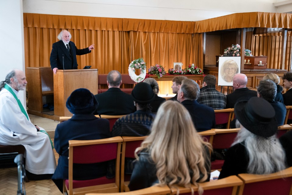 Sal's widower Harold gives his wife a powerful eulogy