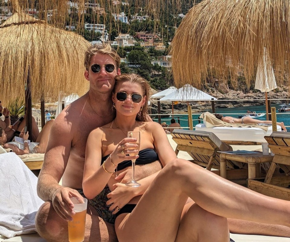 Jemima and Alex Coles love globetrotting when he's not on the pitch