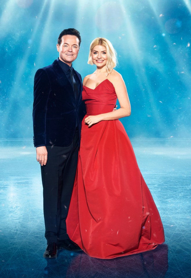 Stephen Mulhern and Holly Willoughby pose for Dancing On Ice snaps