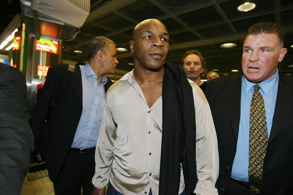 Mike Tyson with Joe Egan (right) in 2007