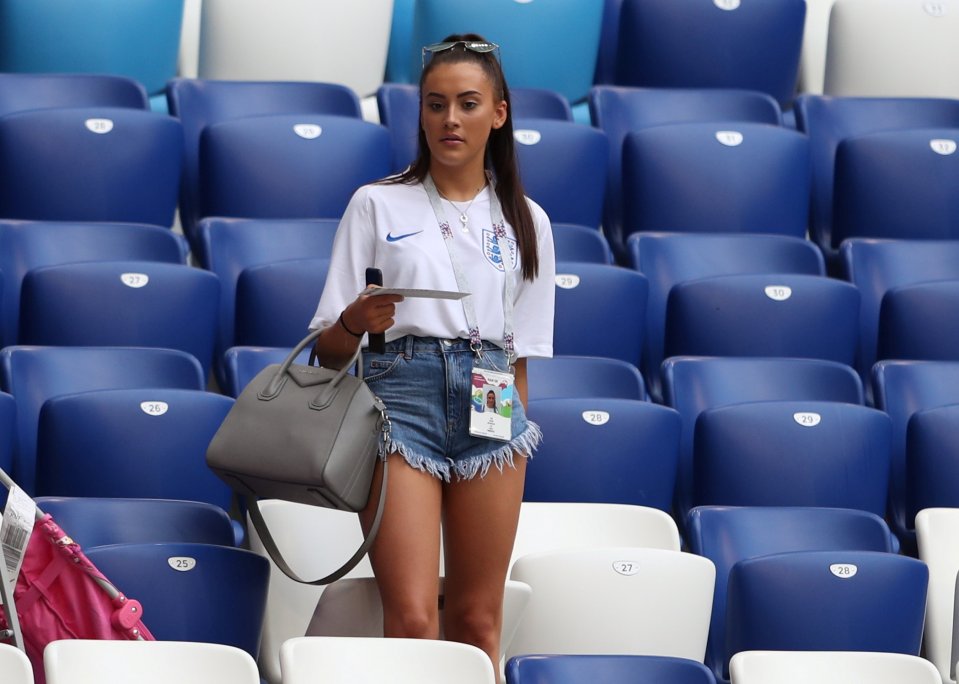 Lucia pictured supporting Rashford in Russia at the 2018 Fifa World Cup