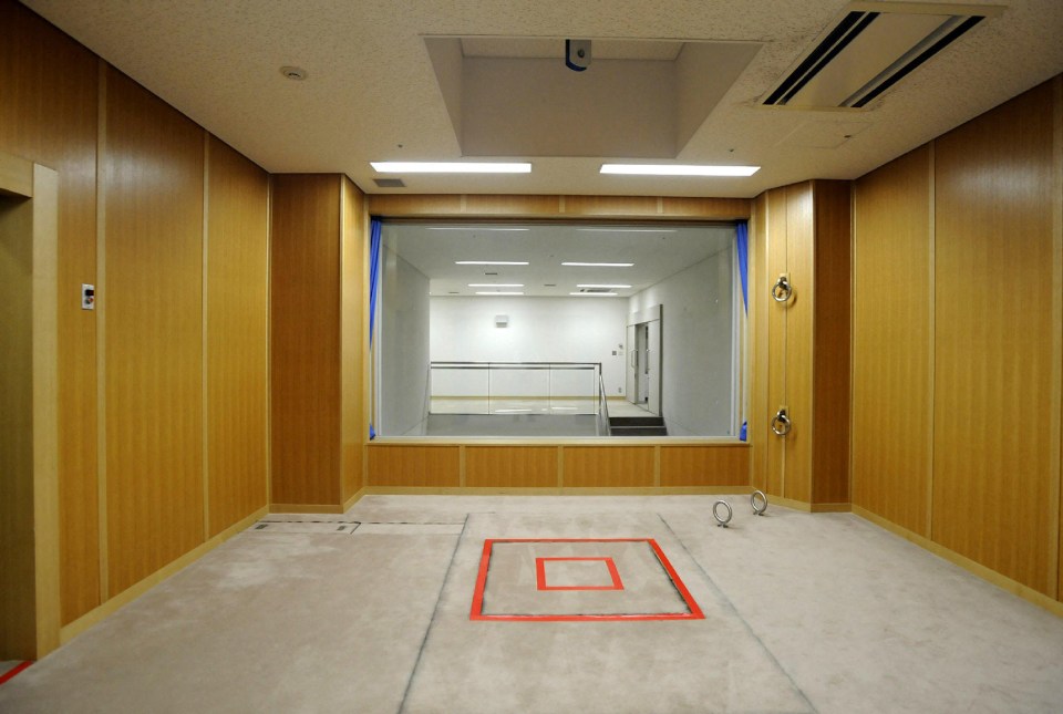 Inside an execution room at Tokyo's detention house