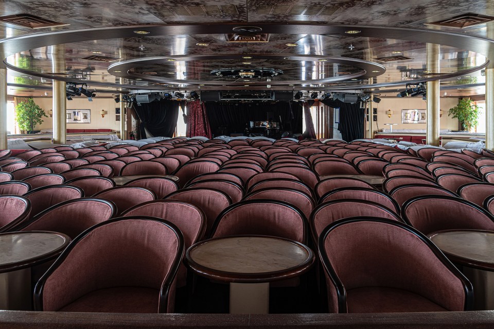 Another shows a large theatre where guests could be entertained